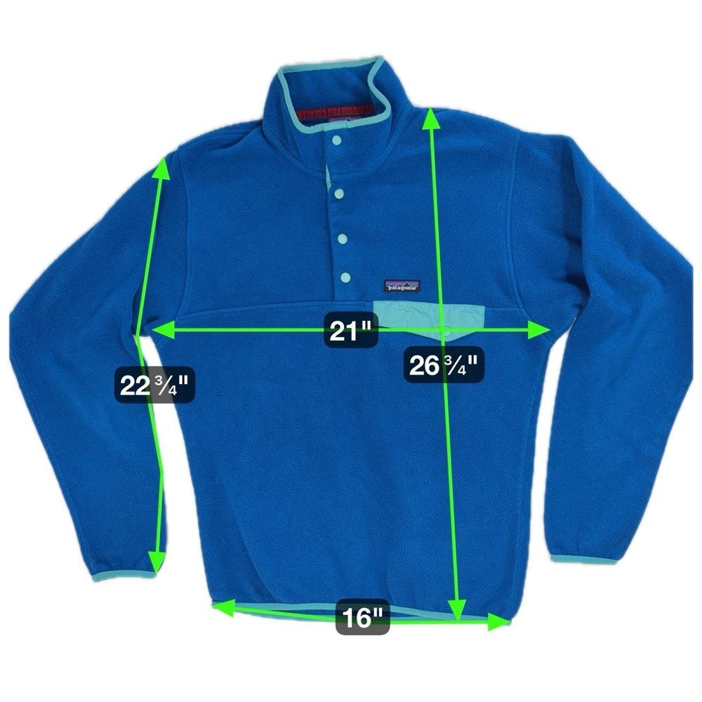 Patagonia Women’s Blue Synchilla T-Snap Fleece | S - Picture 2 of 5